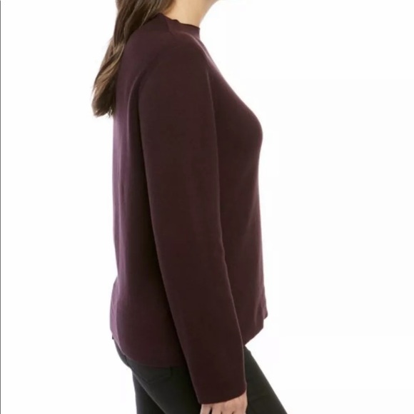 Eileen Fisher Funnel Neck Sweater Casis Size XXS 19” B x 24” L - Picture 3 of 16